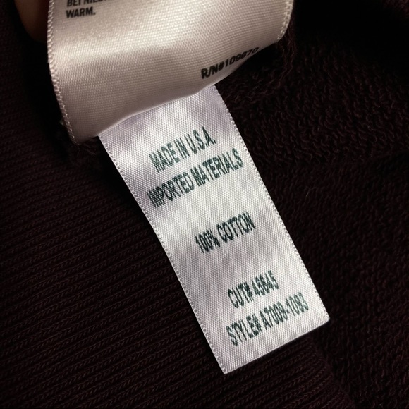 AGOLDE PREMIUM BURGUNDY SWEATSHIRT - Picture 8 of 11